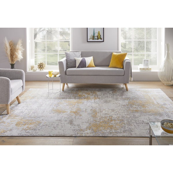 White and gold deals rug